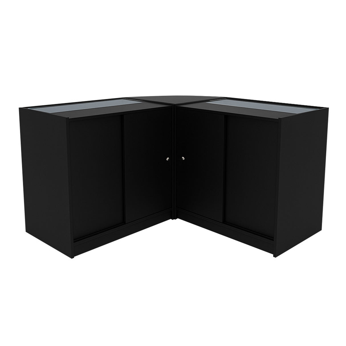 Comptoirs de Vente à LED Ensemble Andromeda - Noir LM60, 2 x C900