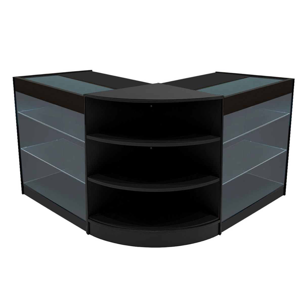 Comptoirs de Vente à LED Ensemble Apollo - Noir LM60, 2 x K900