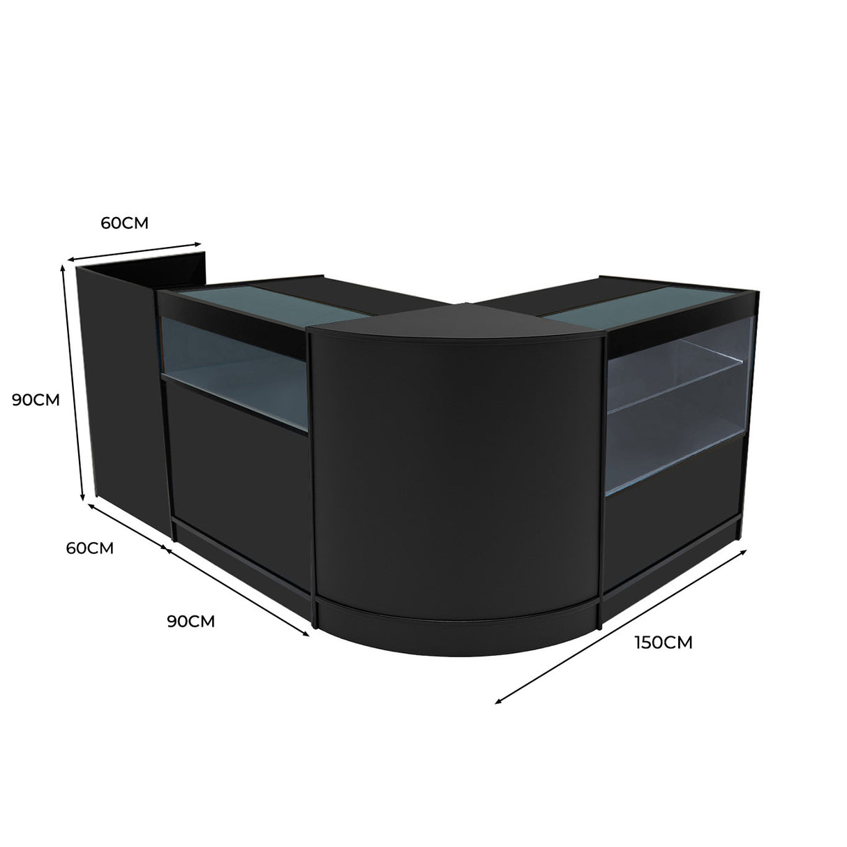 Comptoirs de Vente à LED Ensemble Gravity - Noir CM60, B900, C900, TB60