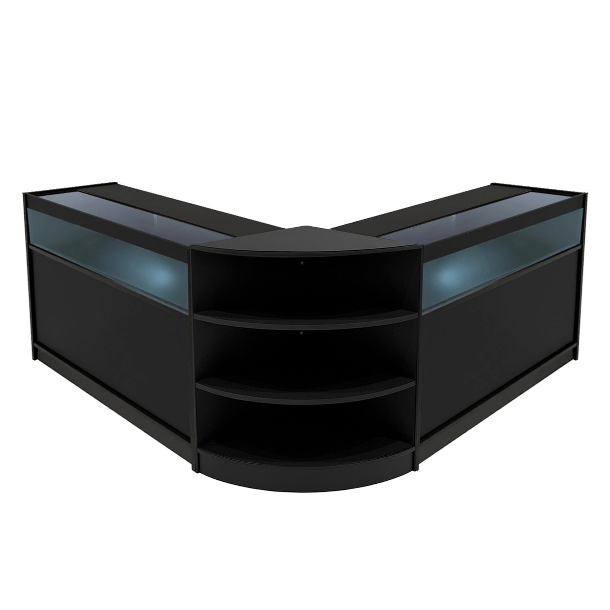 Comptoirs de Vente à LED Ensemble Theseus - Noir LM60, 2 x B1200