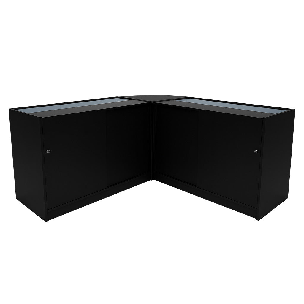 Comptoirs de Vente à LED Ensemble Theseus - Noir LM60, 2 x B1200