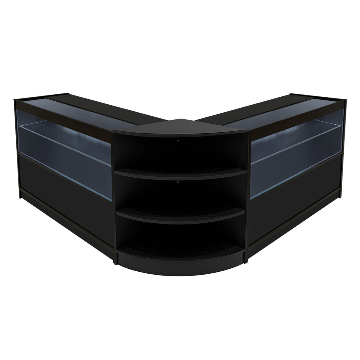 Comptoirs de Vente à LED Ensemble Andromeda - Noir LM60, 2 x C1200