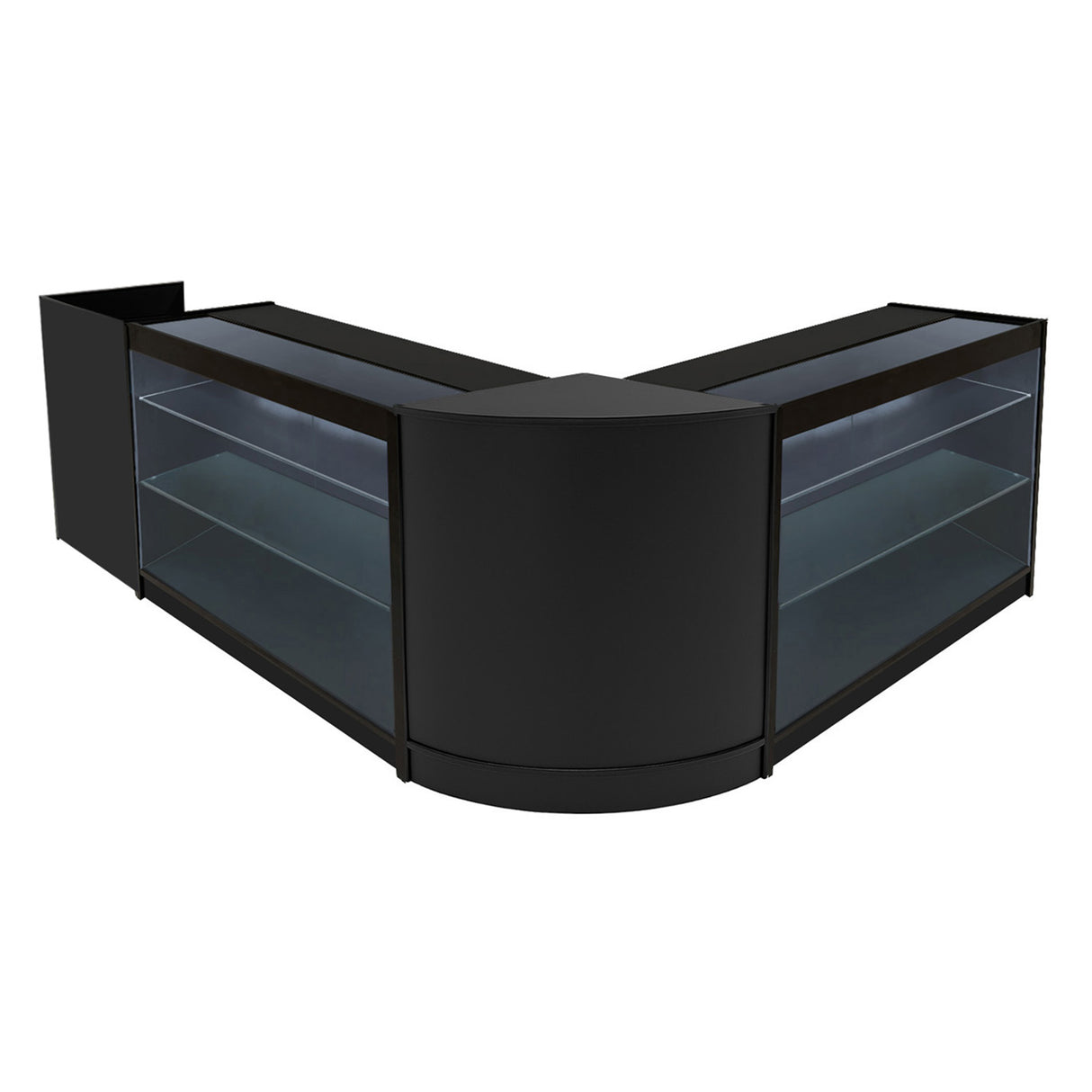 Comptoirs de Vente à LED Ensemble Aries - Noir CM60, TB60, 2 x K1200