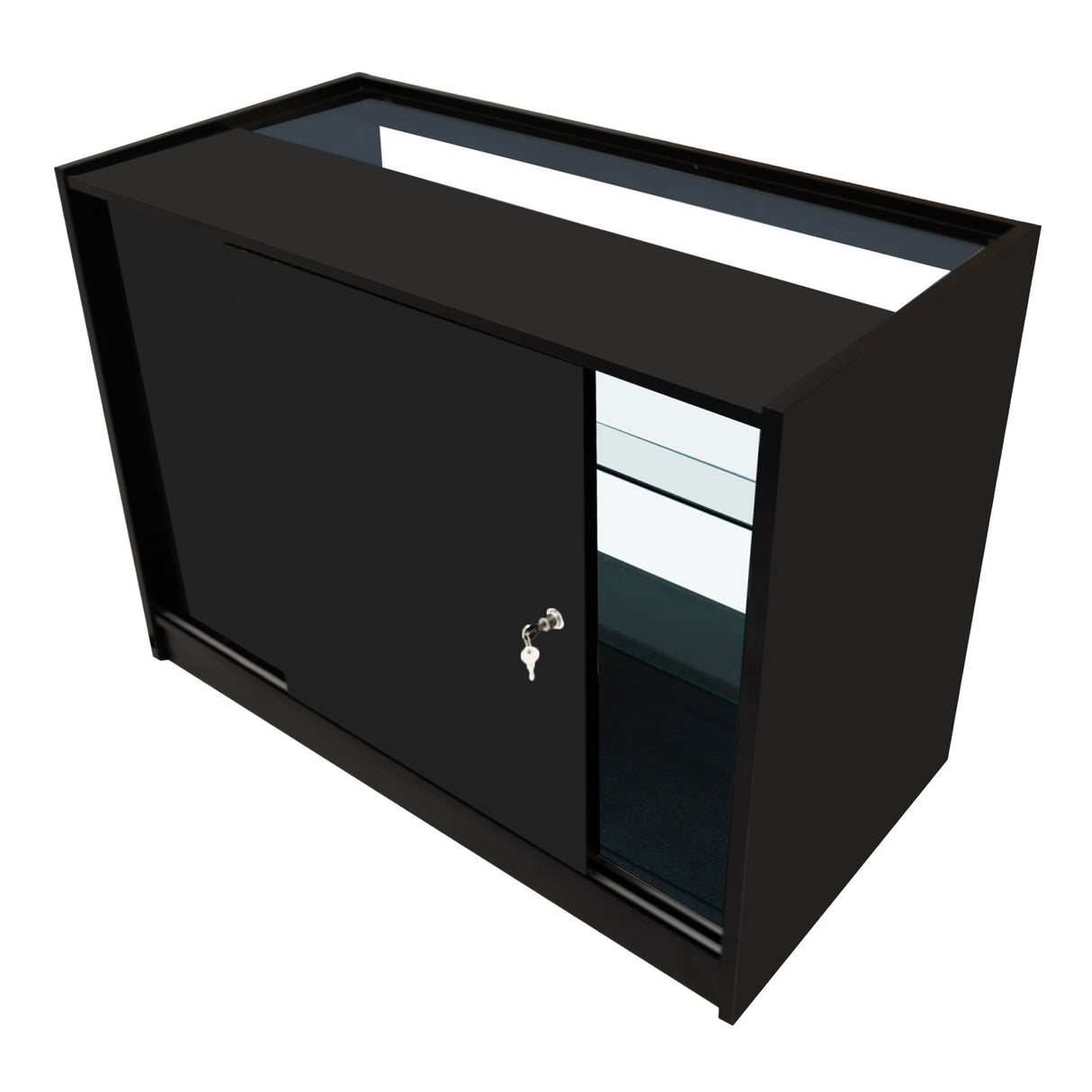 Comptoirs de Vente à LED Ensemble Aries - Noir CM60, TB60, 2 x K1200