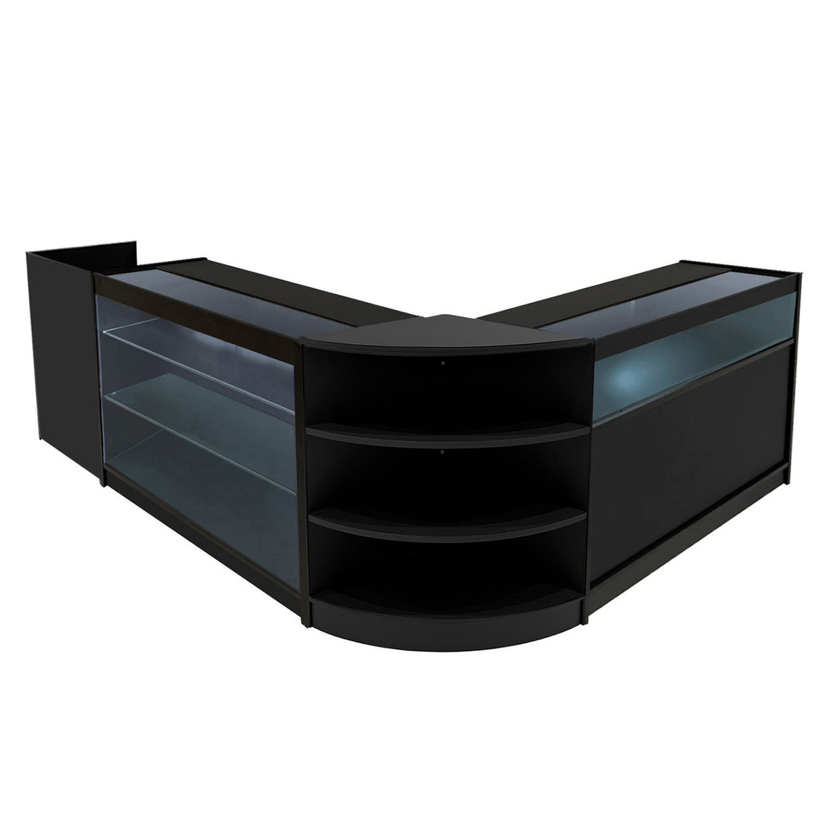 Comptoirs de Vente à LED Ensemble Hyperion - Noir LM60, B1200, K1200, TB60