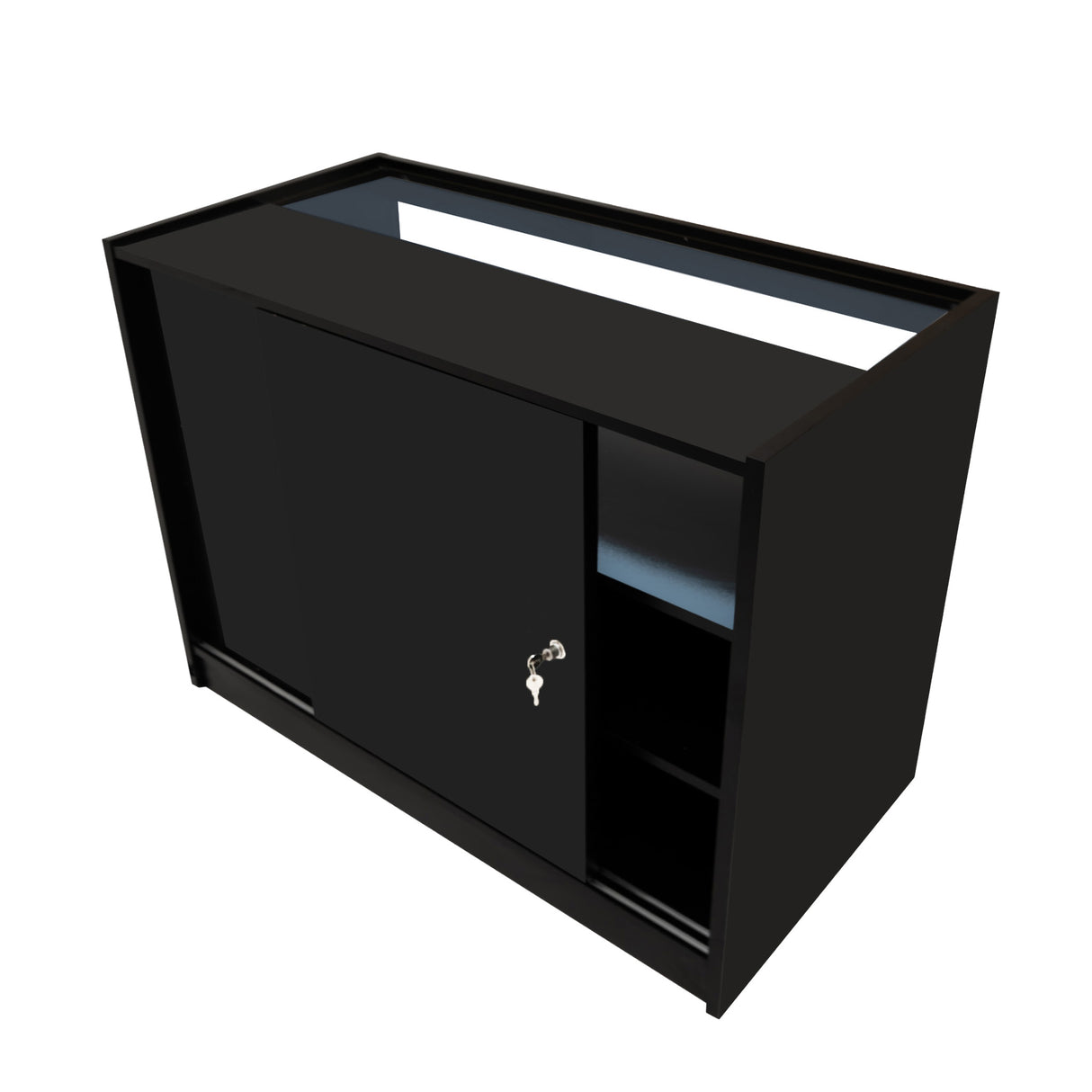 Comptoirs de Vente à LED Ensemble Hyperion - Noir LM60, B1200, K1200, TB60