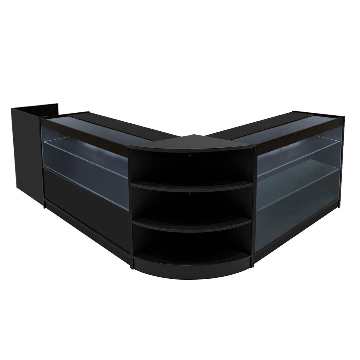 Comptoirs de Vente à LED Ensemble Theia - Noir LM60, K1200, C1200, TB60