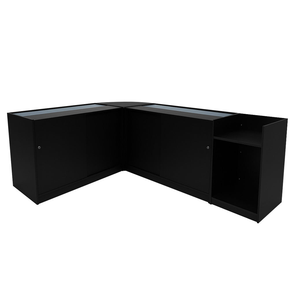 Comptoirs de Vente à LED Ensemble Theia - Noir LM60, K1200, C1200, TB60