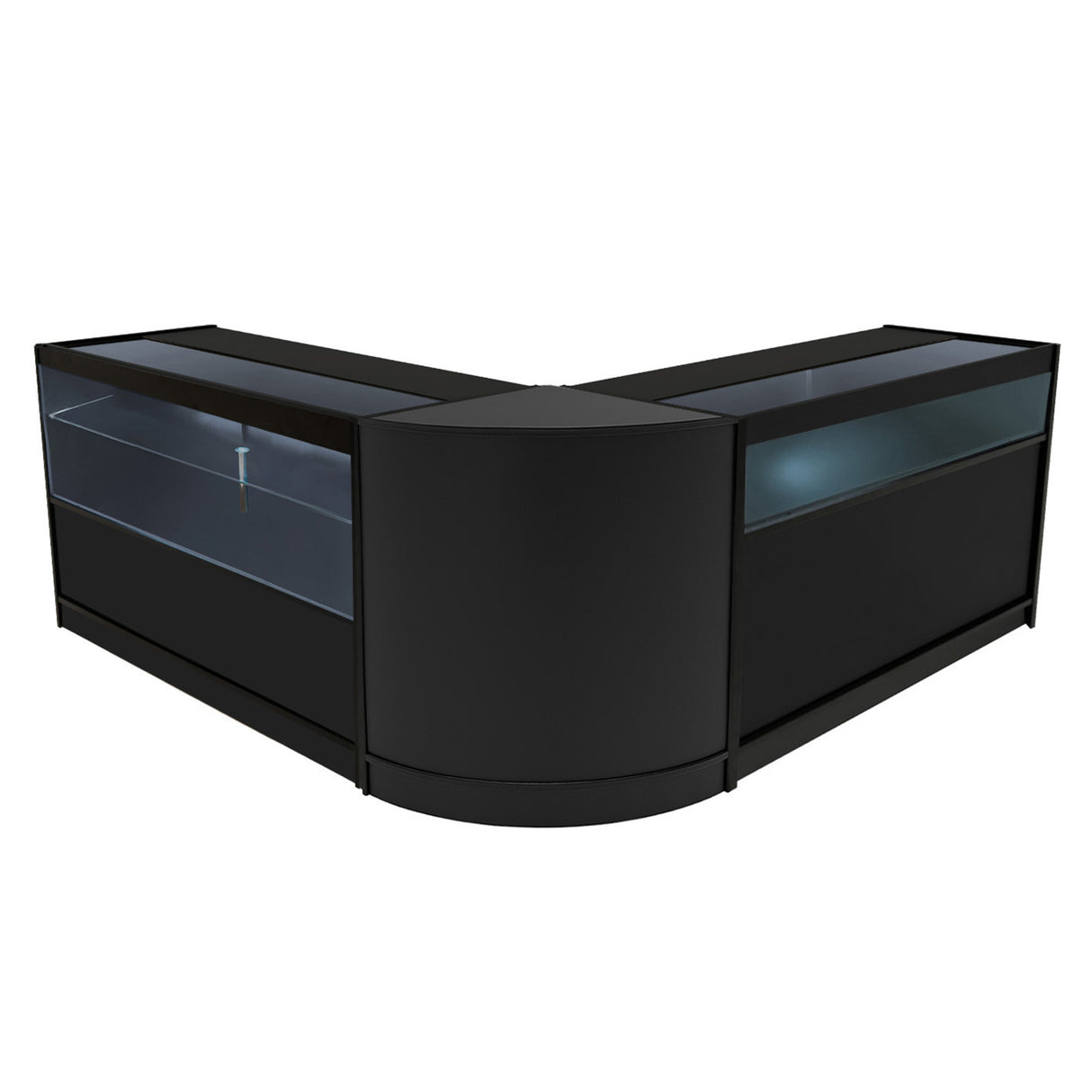 Comptoirs de Vente à LED Ensemble Adonis - Noir CM60, B1500, C1500