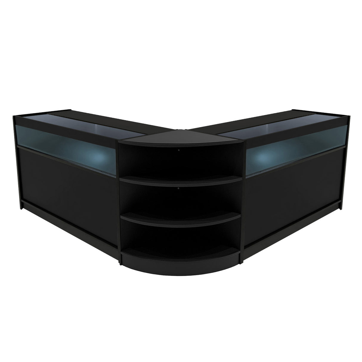 Comptoirs de Vente à LED Ensemble Theseus - Noir LM60, 2 x B1500