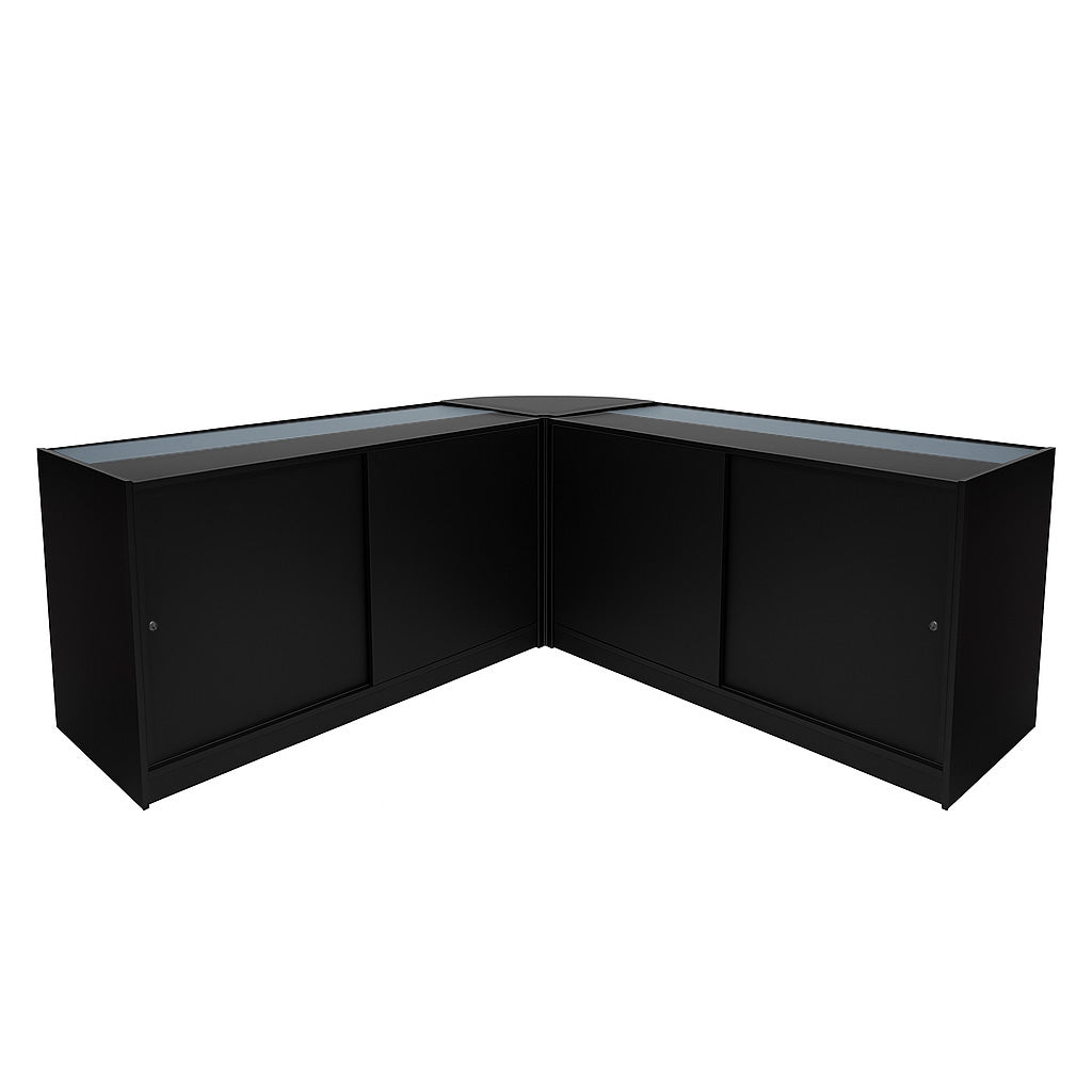 Comptoirs de Vente à LED Ensemble Theseus - Noir LM60, 2 x B1500