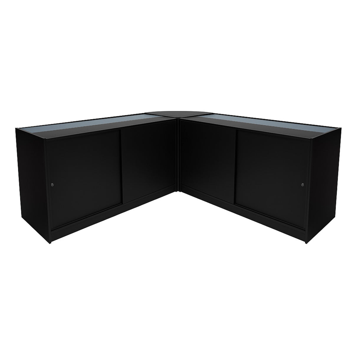 Comptoirs de Vente à LED Ensemble Harmonia - Noir LM60, B1500, C1500