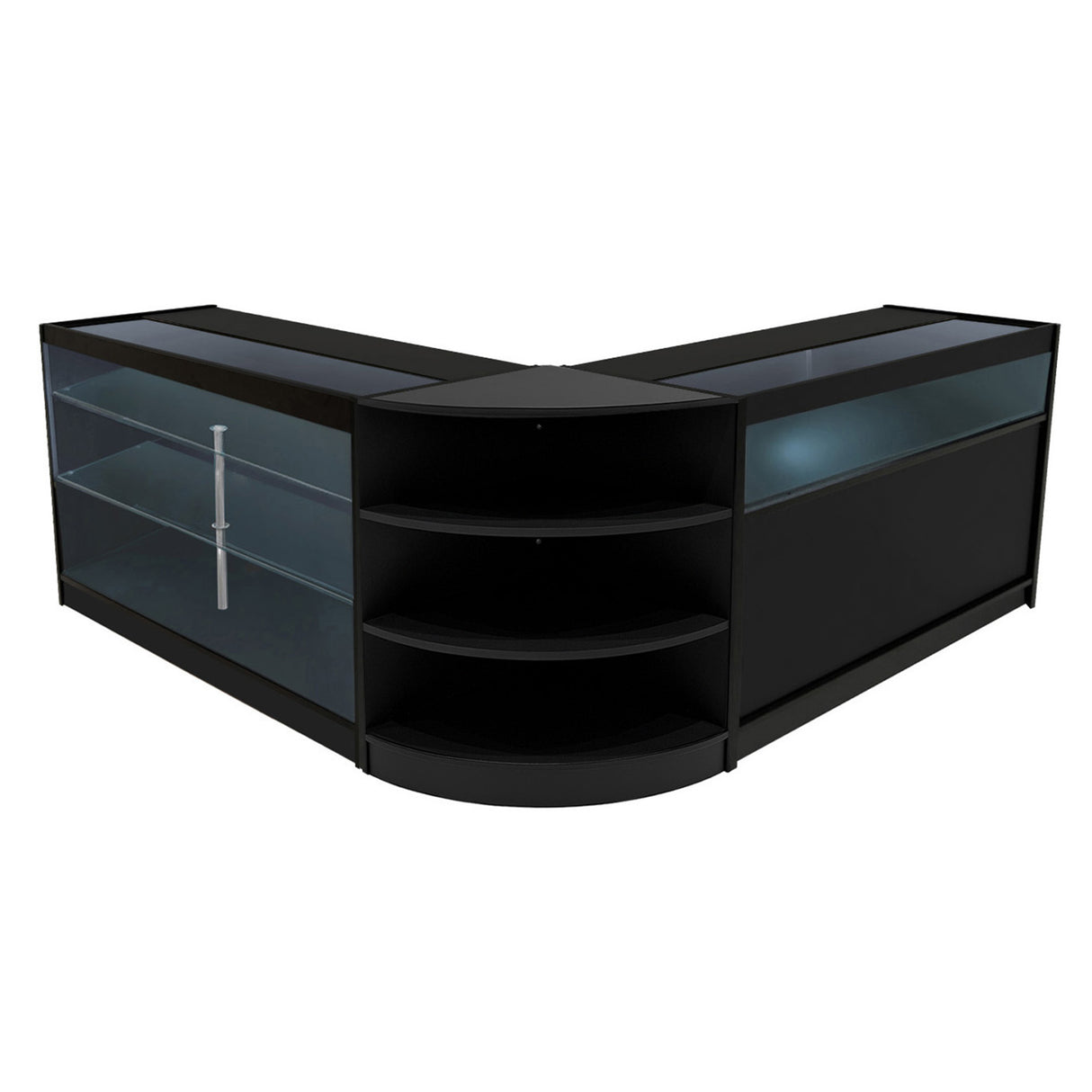 Comptoirs de Vente à LED Ensemble Demeter - Noir LM60, K1500, B1500