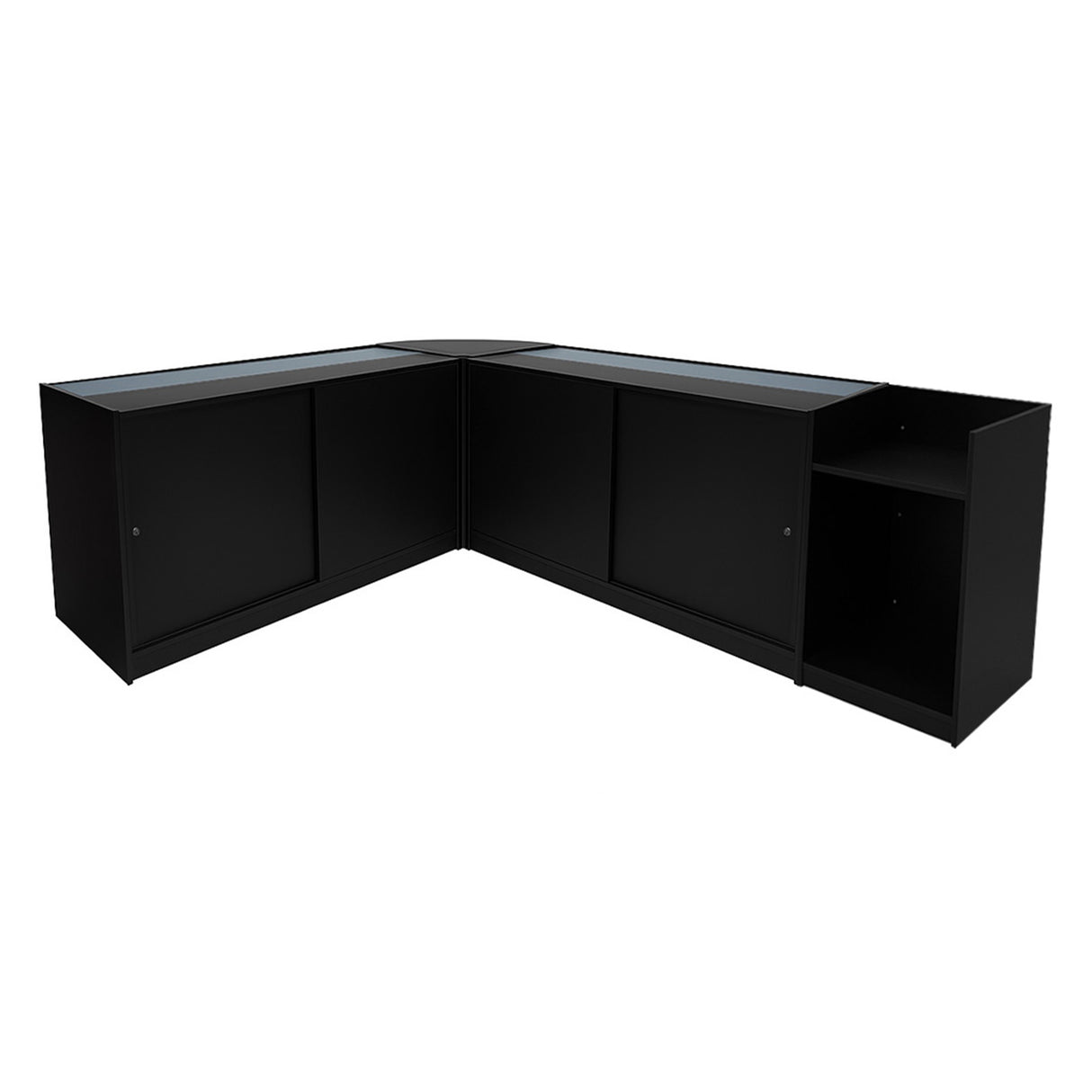 Comptoirs de Vente à LED Ensemble Vega - Noir CM60, K1500, C1500, TB60