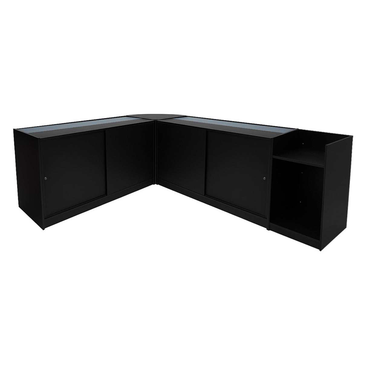 Comptoirs de Vente à LED Ensemble Sagittarius - Noir LM60, 2 x B1500, TB60