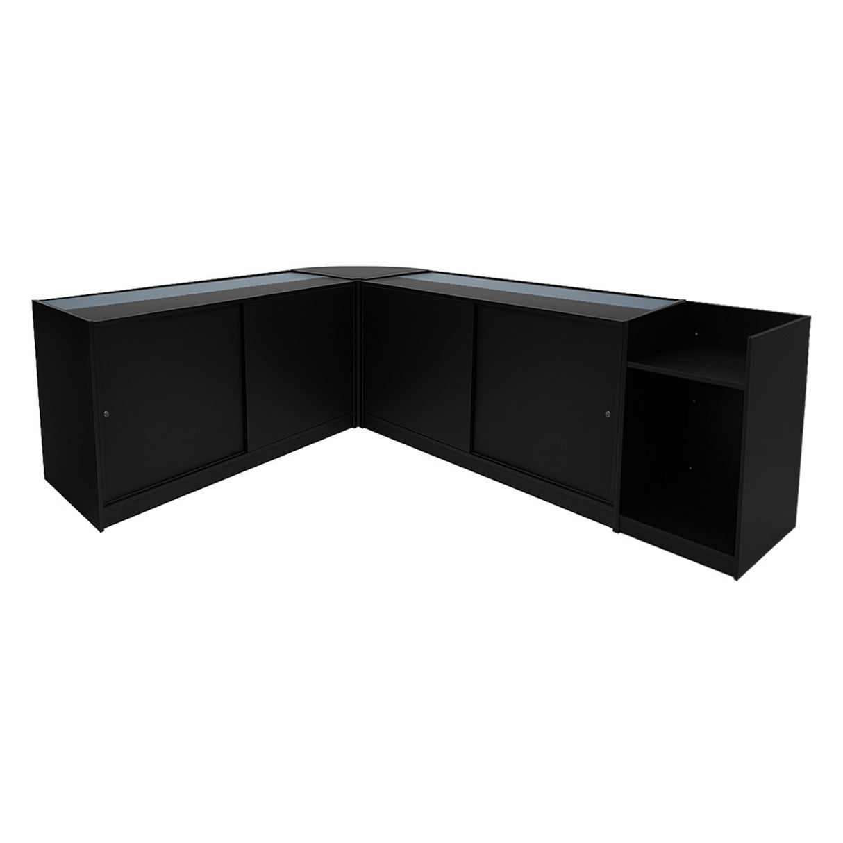 Comptoirs de Vente à LED Ensemble Eclipse - Noir LM60, 2 x C1500, TB60