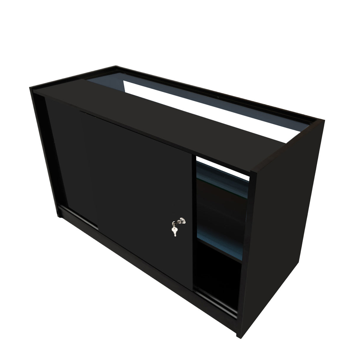 Comptoirs de Vente à LED Ensemble Theia - Noir LM60, K1500, C1500, TB60