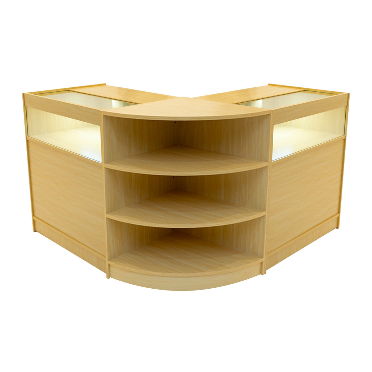 Comptoirs de Vente à LED Ensemble Theseus - Érable LM60, 2 x B900