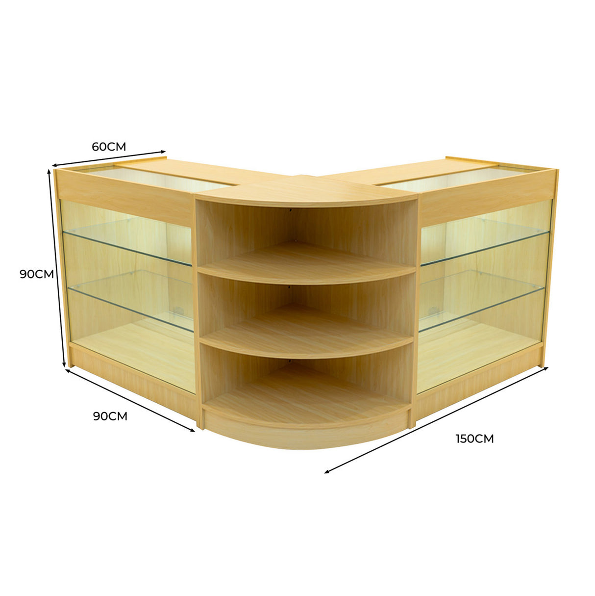 Comptoirs de Vente à LED Ensemble Apollo - Érable LM60, 2 x K900