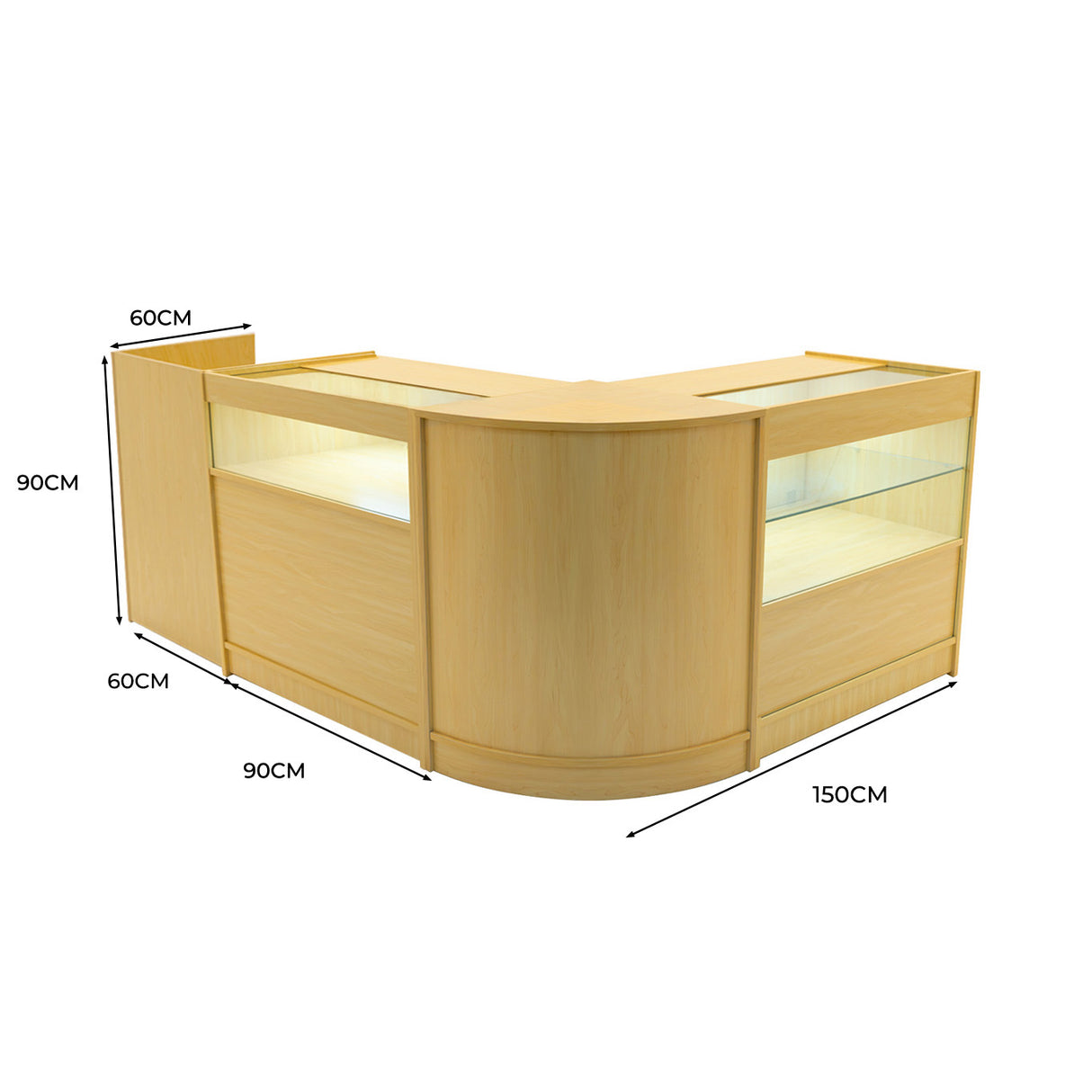 Comptoirs de Vente à LED Ensemble Gravity - Érable CM60, B900, C900, TB60