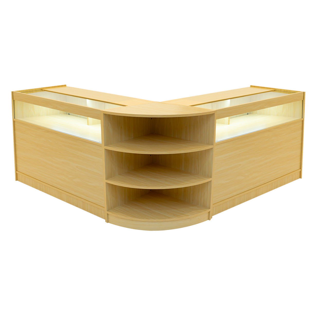 Comptoirs de Vente à LED Ensemble Theseus - Érable LM60, 2 x B1200