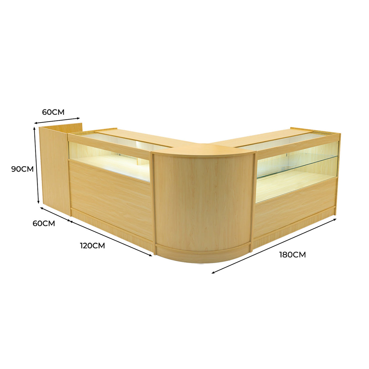 Comptoirs de Vente à LED Ensemble Gravity - Érable CM60, B1200, C1200, TB60