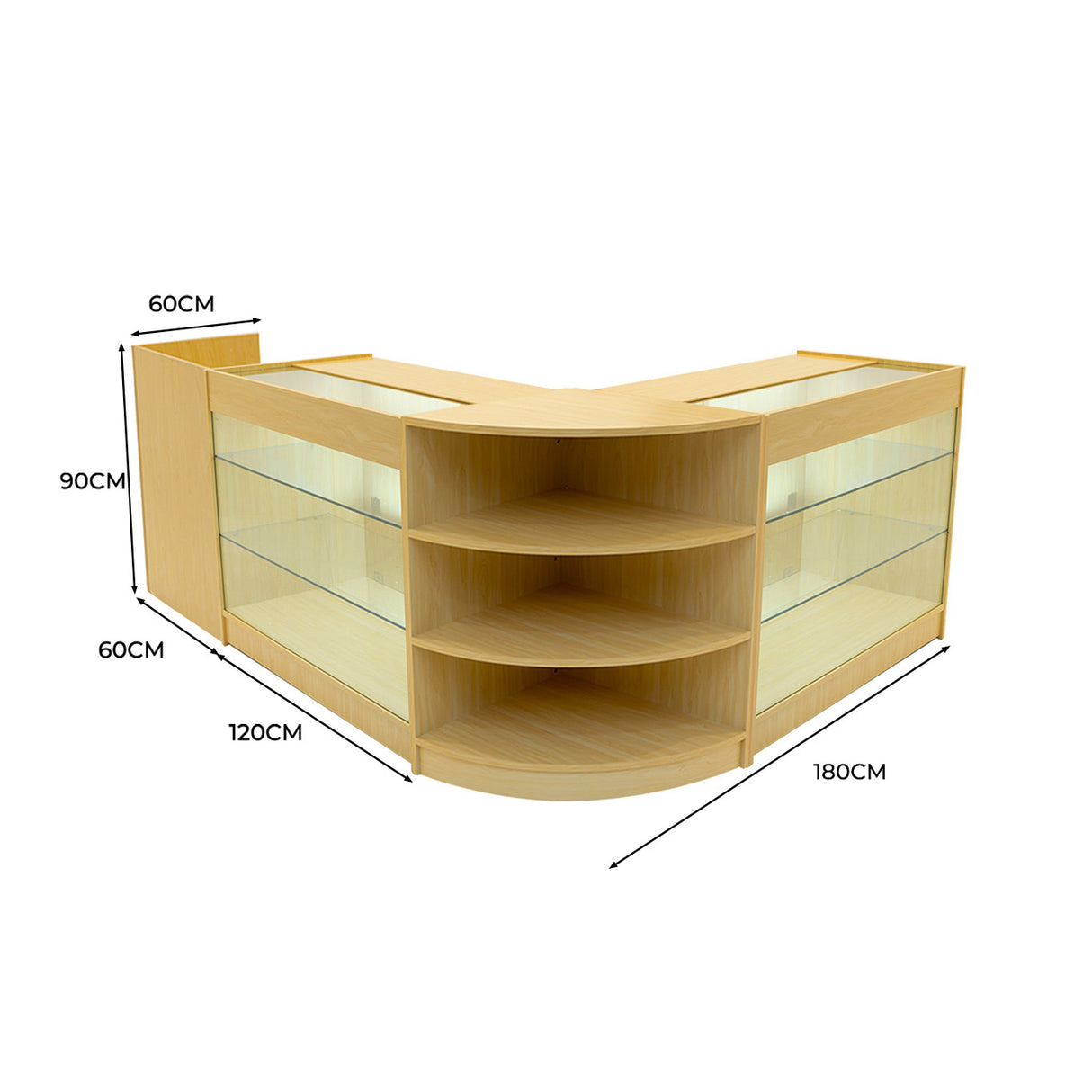 Comptoirs de Vente à LED Ensemble Astro - Érable LM60, 2 x K1500, TB60
