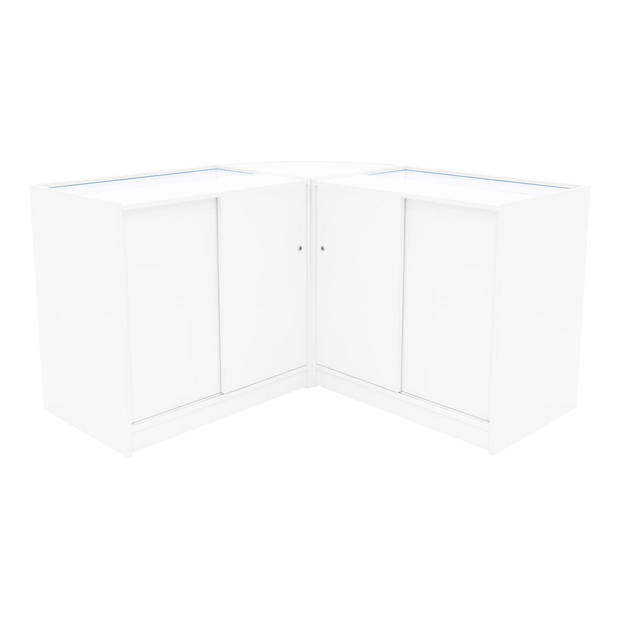 Comptoirs de Vente à LED Ensemble Apollo - Blanc LM60, 2 x K900