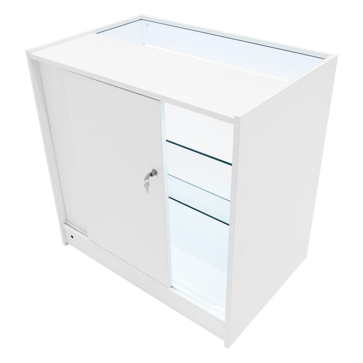 Comptoirs de Vente à LED Ensemble Aries - Blanc CM60, TB60, 2 x K900