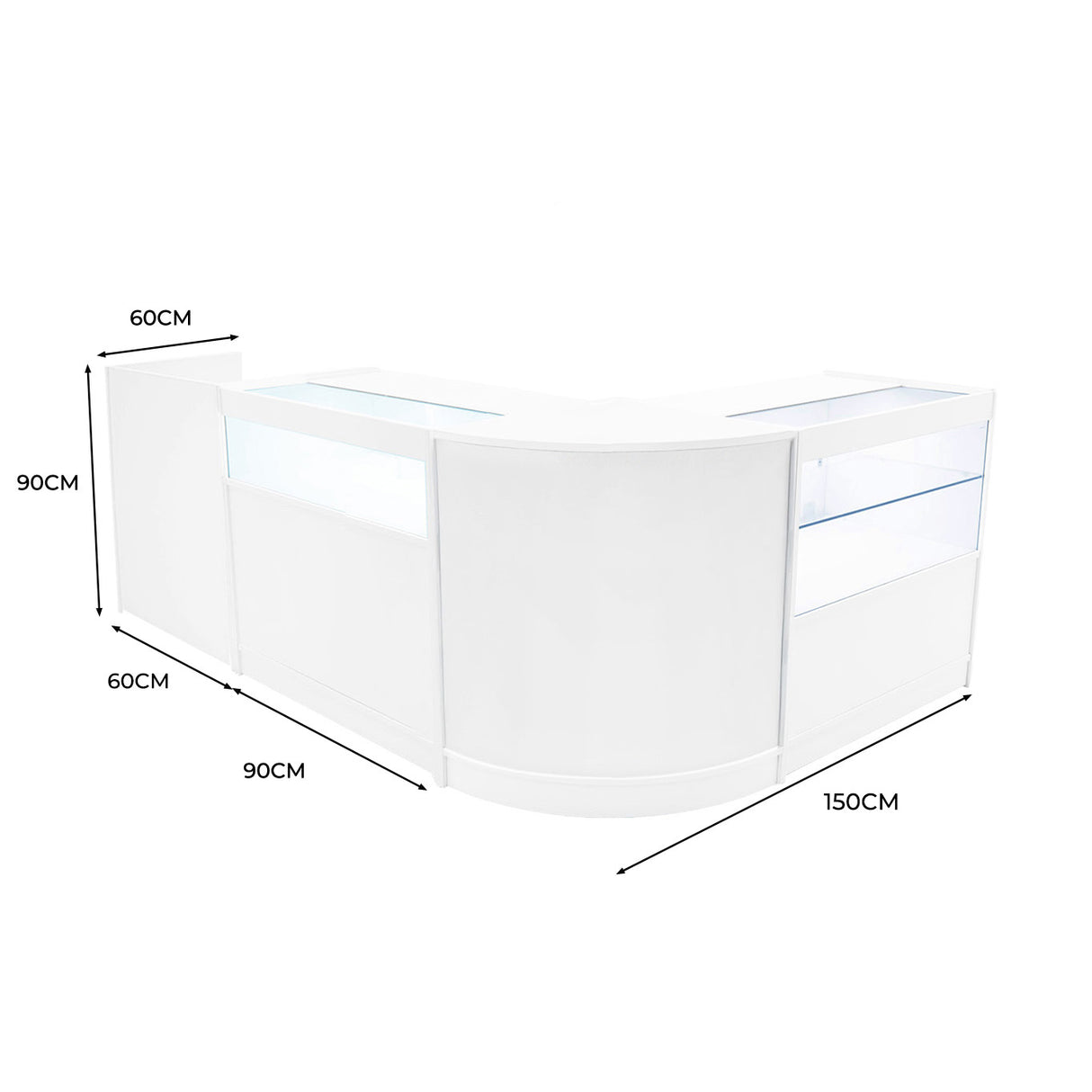 Comptoirs de Vente à LED Ensemble Gravity - Blanc CM60, B900, C900, TB60