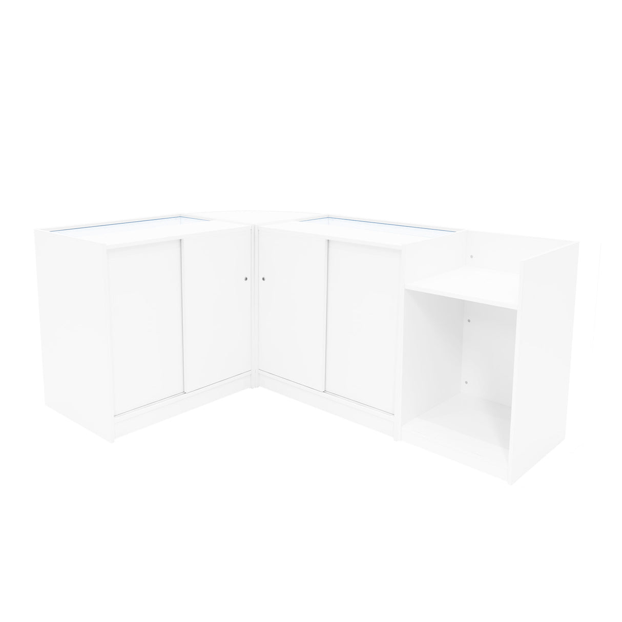 Comptoirs de Vente à LED Ensemble Theia - Blanc LM60, K900, C900, TB60