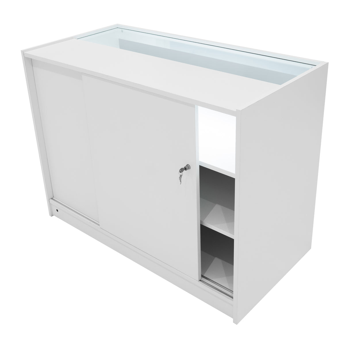 Comptoirs de Vente à LED Ensemble Adonis - Blanc CM60, B1200, C1200