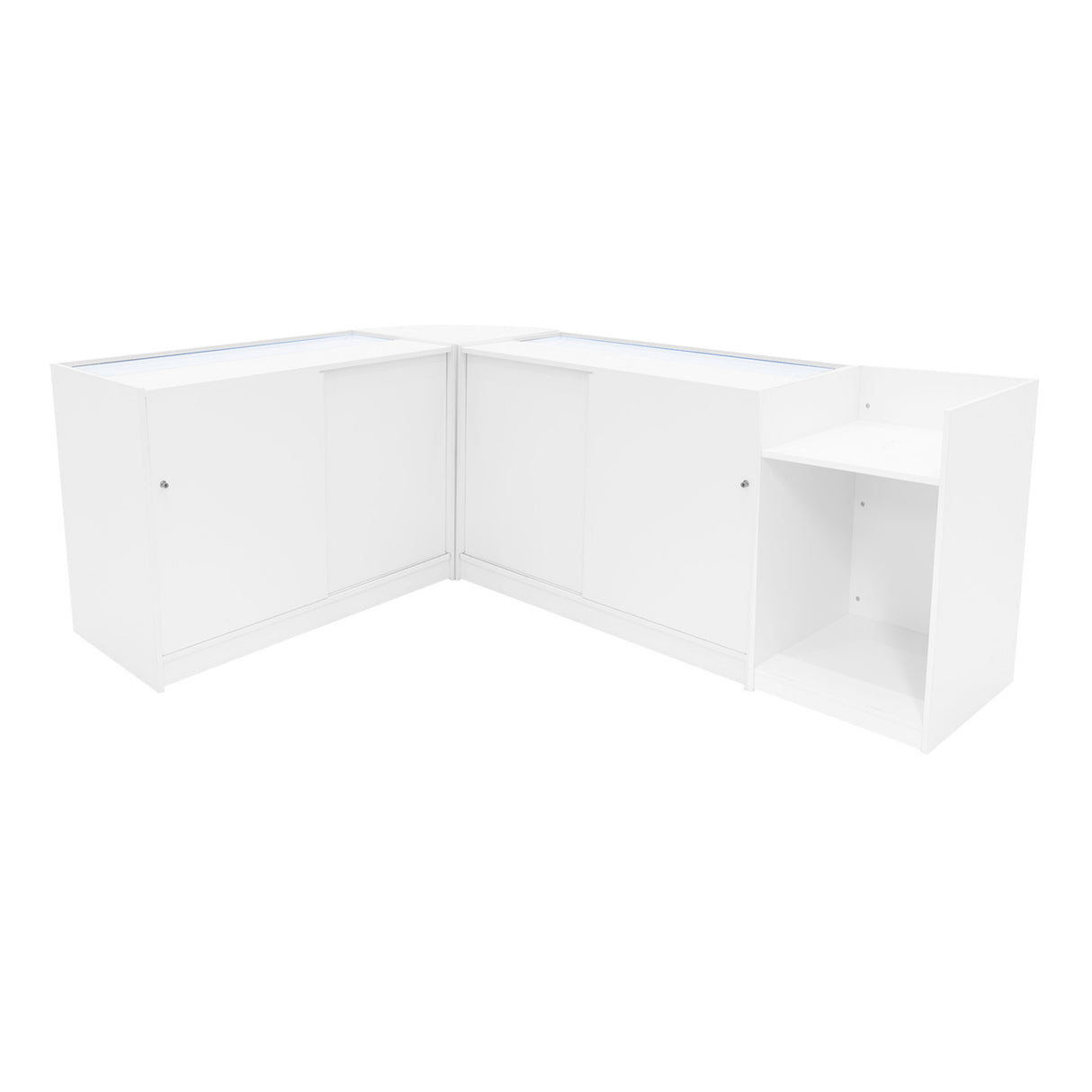 Comptoirs de Vente à LED Ensemble Aries - Blanc CM60, TB60, 2 x K1200