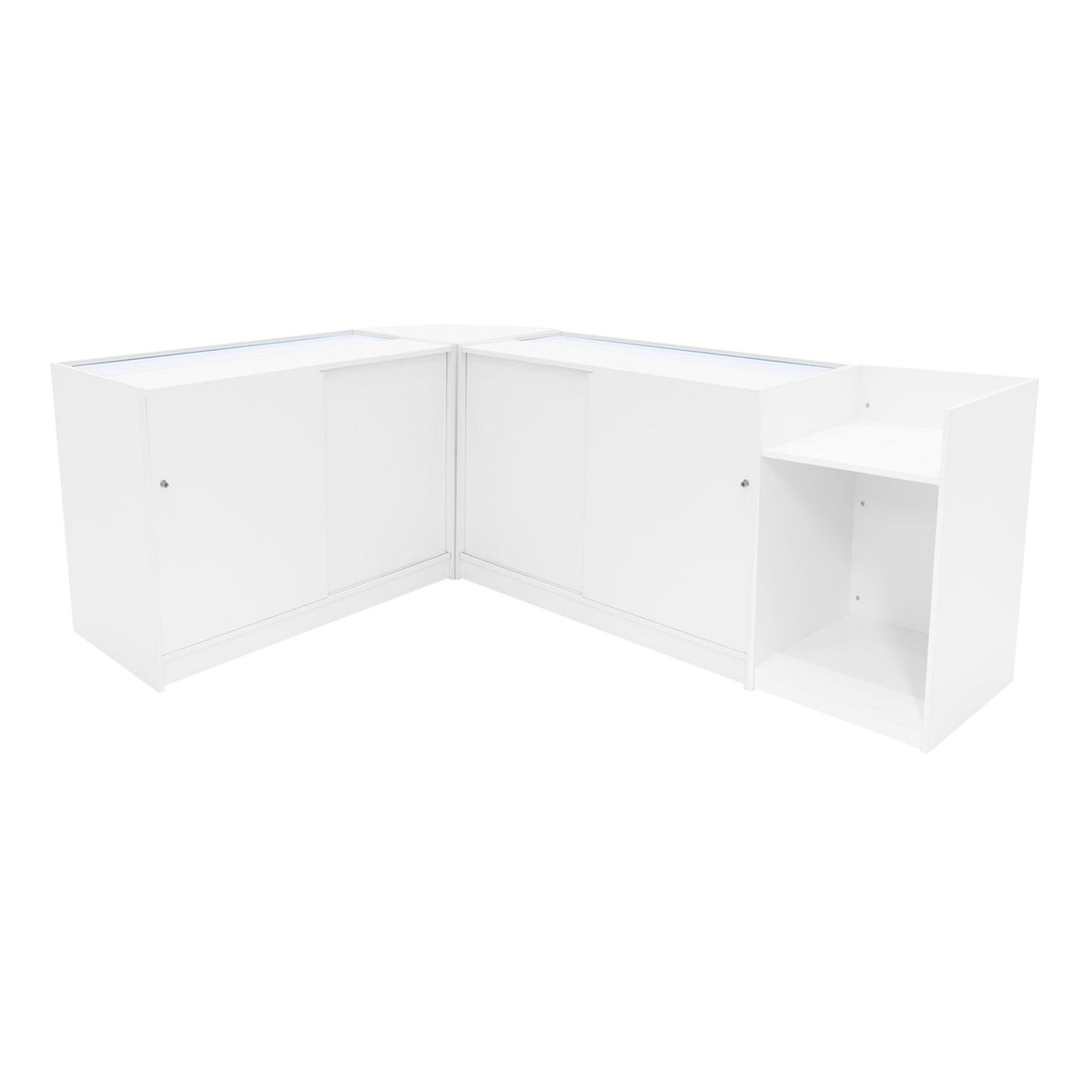 Comptoirs de Vente à LED Ensemble Vega - Blanc CM60, K1200, C1200, TB60