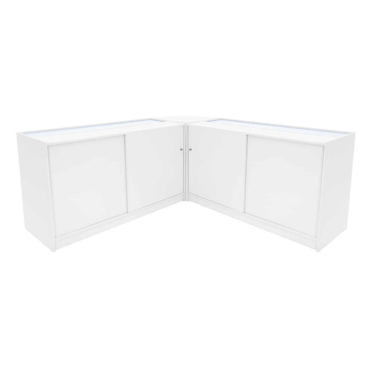 Comptoirs de Vente à LED Ensemble Iris - Blanc CM60, 2 x B1500