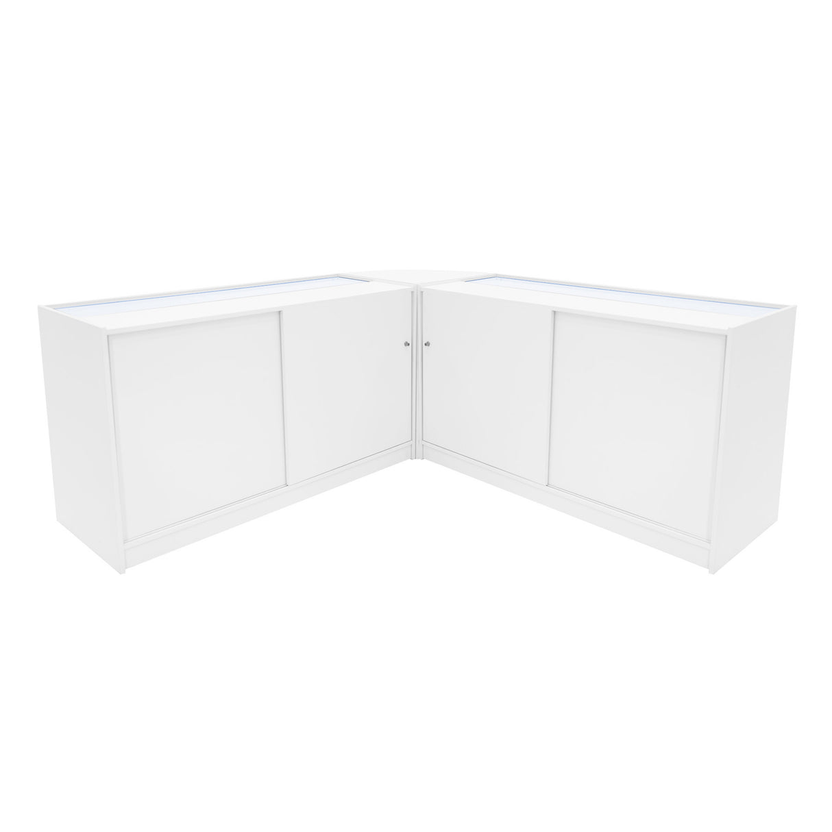 Comptoirs de Vente à LED Ensemble Helios - Blanc CM60, 2 x K1500