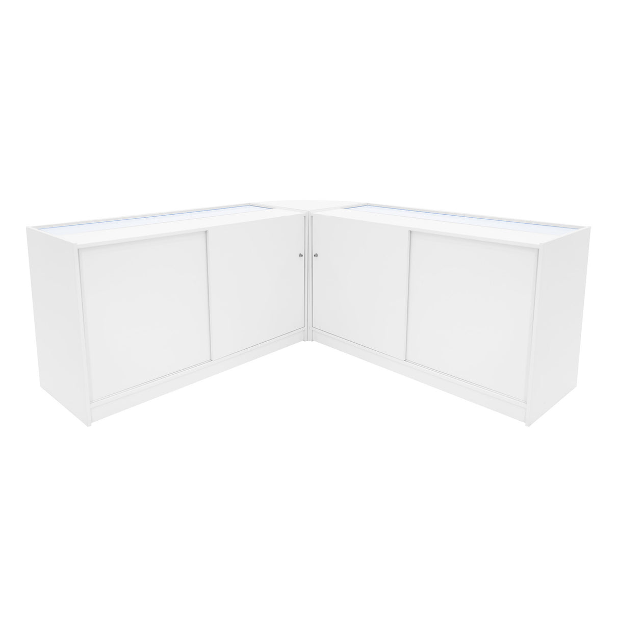 Comptoirs de Vente à LED Ensemble Adonis - Blanc CM60, B1500, C1500