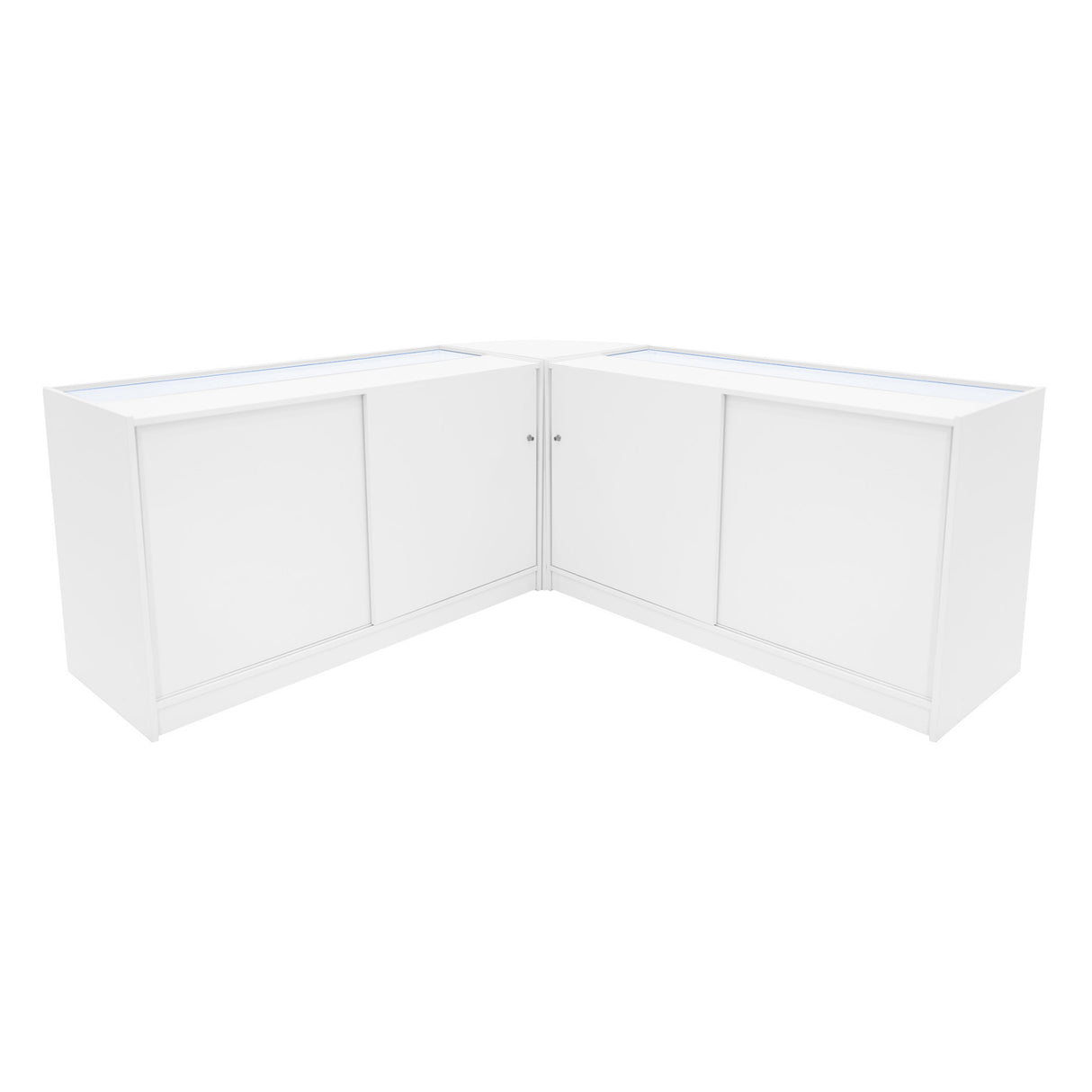 Comptoirs de Vente à LED Ensemble Hera - Blanc CM60, K1500, C1500
