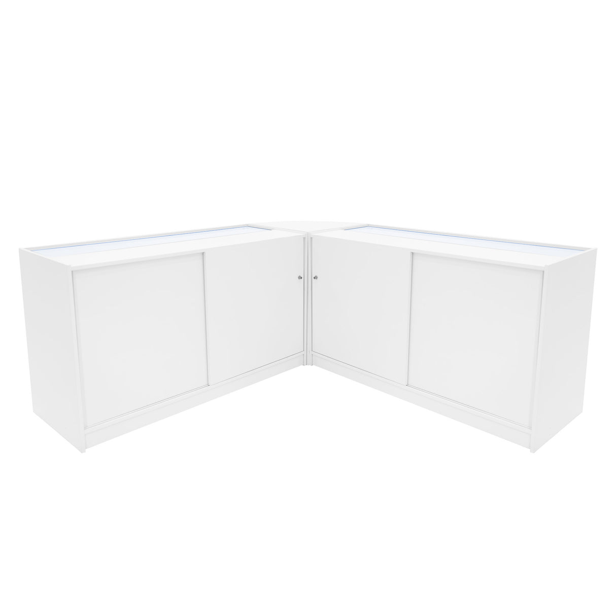Comptoirs de Vente à LED Ensemble Theseus - Blanc LM60, 2 x B1500