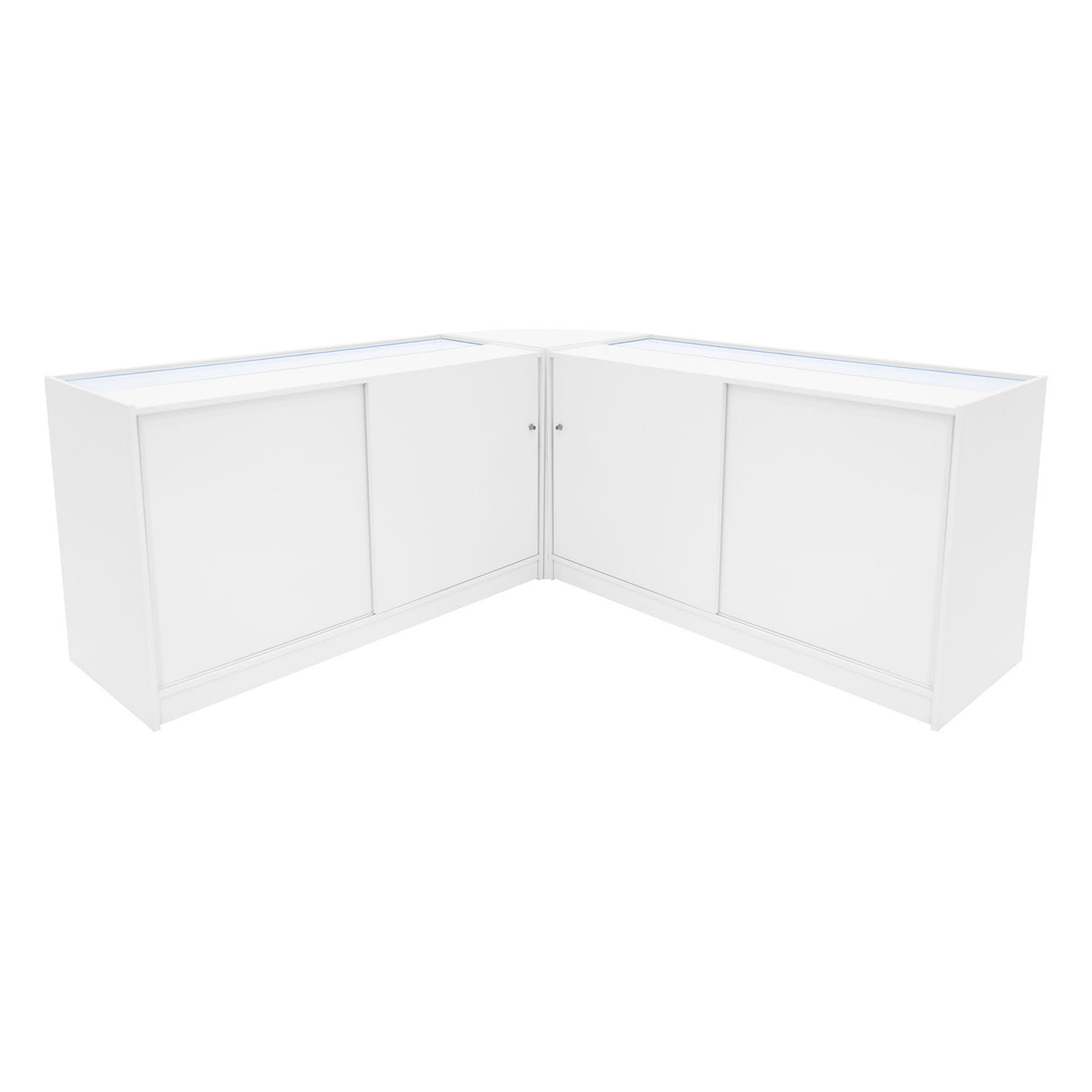 Comptoirs de Vente à LED Ensemble Apollo - Blanc LM60, 2 x K1500