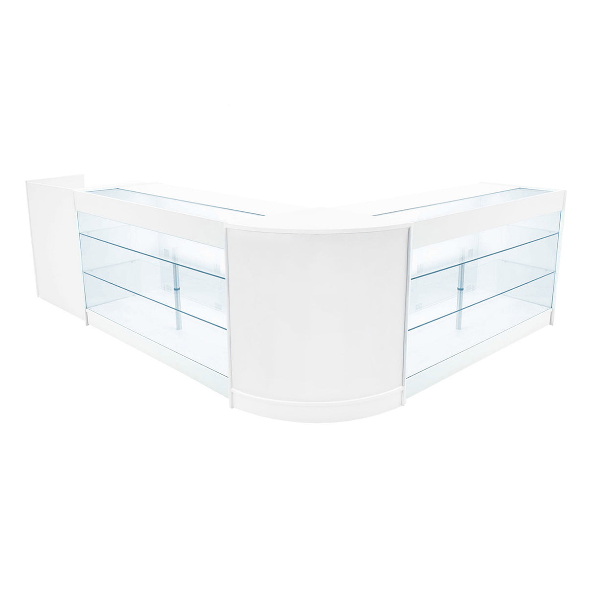 Comptoirs de Vente à LED Ensemble Aries - Blanc CM60, TB60, 2 x K1500