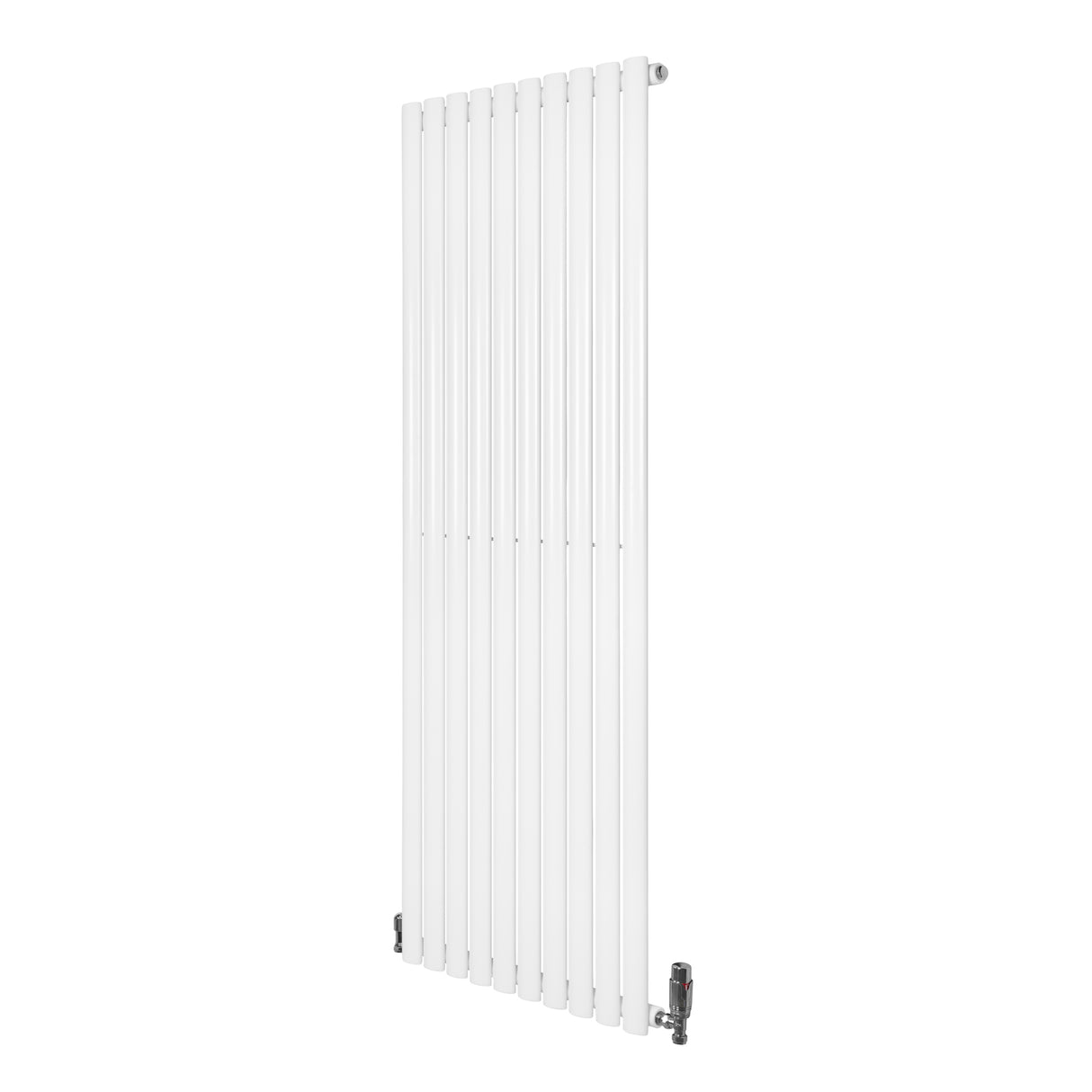 Radiateur à Colonnes Ovales & Vannes, 1 Panneau - 1600 x 600 mm - Blanc