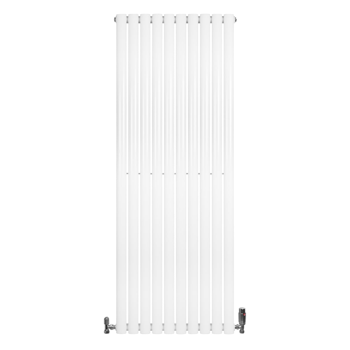 Radiateur à Colonnes Ovales & Vannes, 1 Panneau - 1600 x 600 mm - Blanc