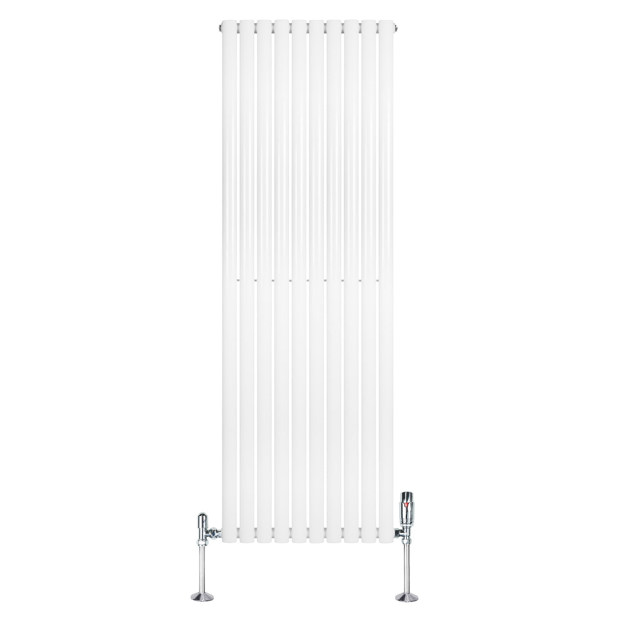 Radiateur à Colonnes Ovales & Vannes, 1 Panneau - 1800 x 600 mm - Blanc