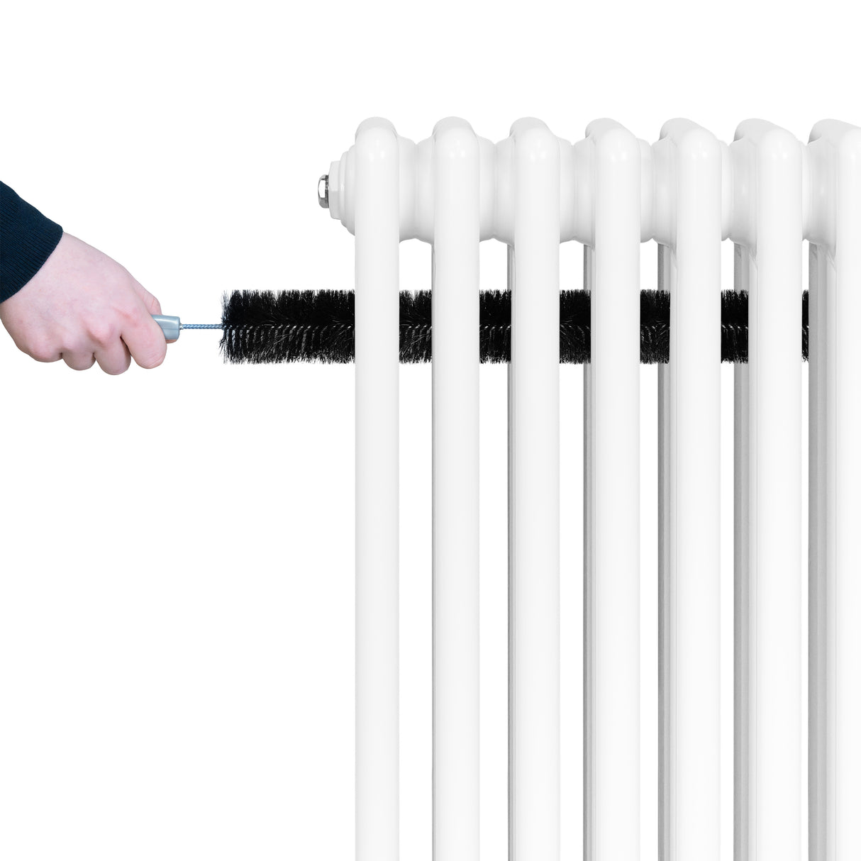 Radiateur Traditionnel à 4 Colonnes & Vannes - 300 x 1505 mm - Blanc