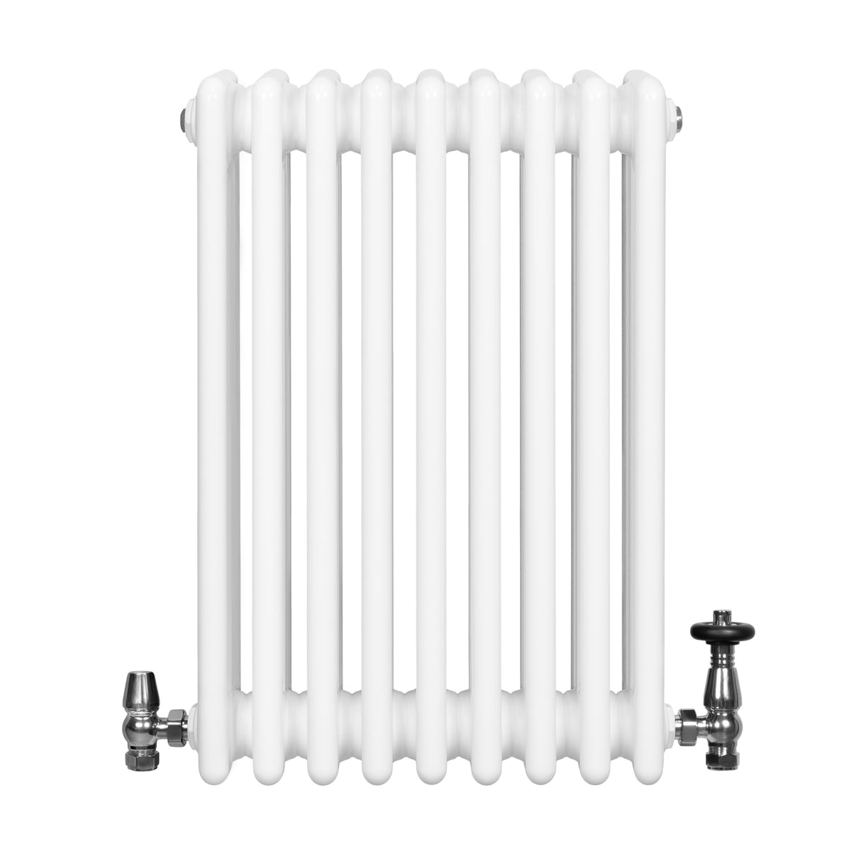 Radiateur Traditionnel à 4 Colonnes & Vannes - 600 x 425 mm - Blanc