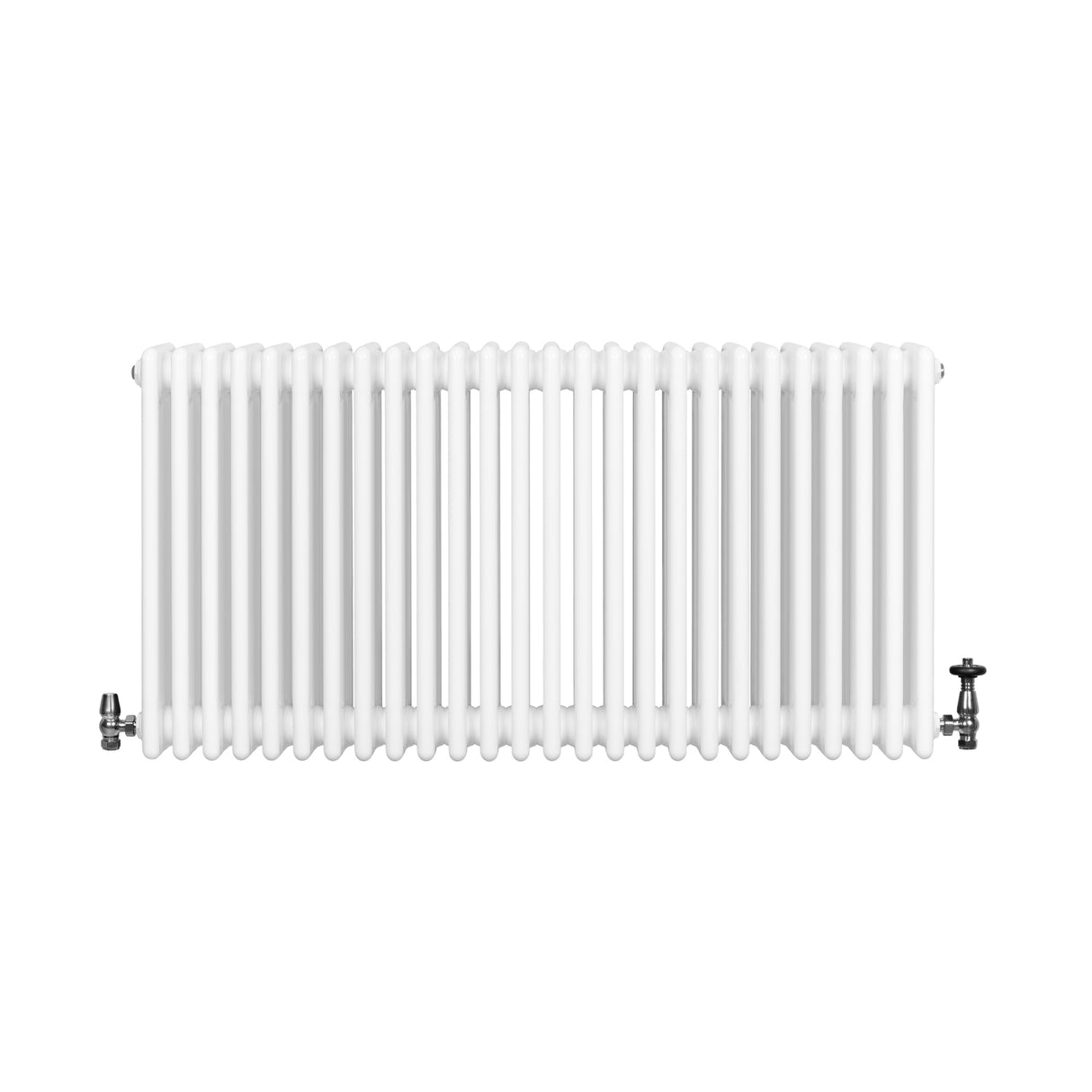 Radiateur Traditionnel à 4 Colonnes & Vannes - 600 x 1190 mm - Blanc