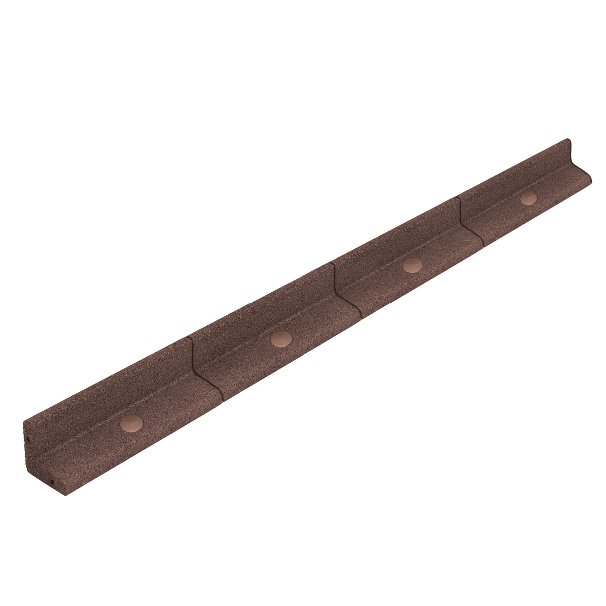 Lot de 12 Bordures de Jardin Flexibles en Caoutchouc 1,2 m & Maillet - Marron