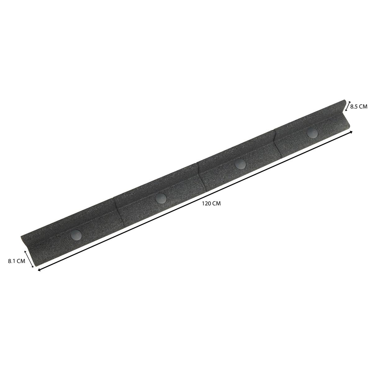 Lot de 28 Bordures de Jardin Flexibles en Caoutchouc 1,2 m & Maillet - Gris
