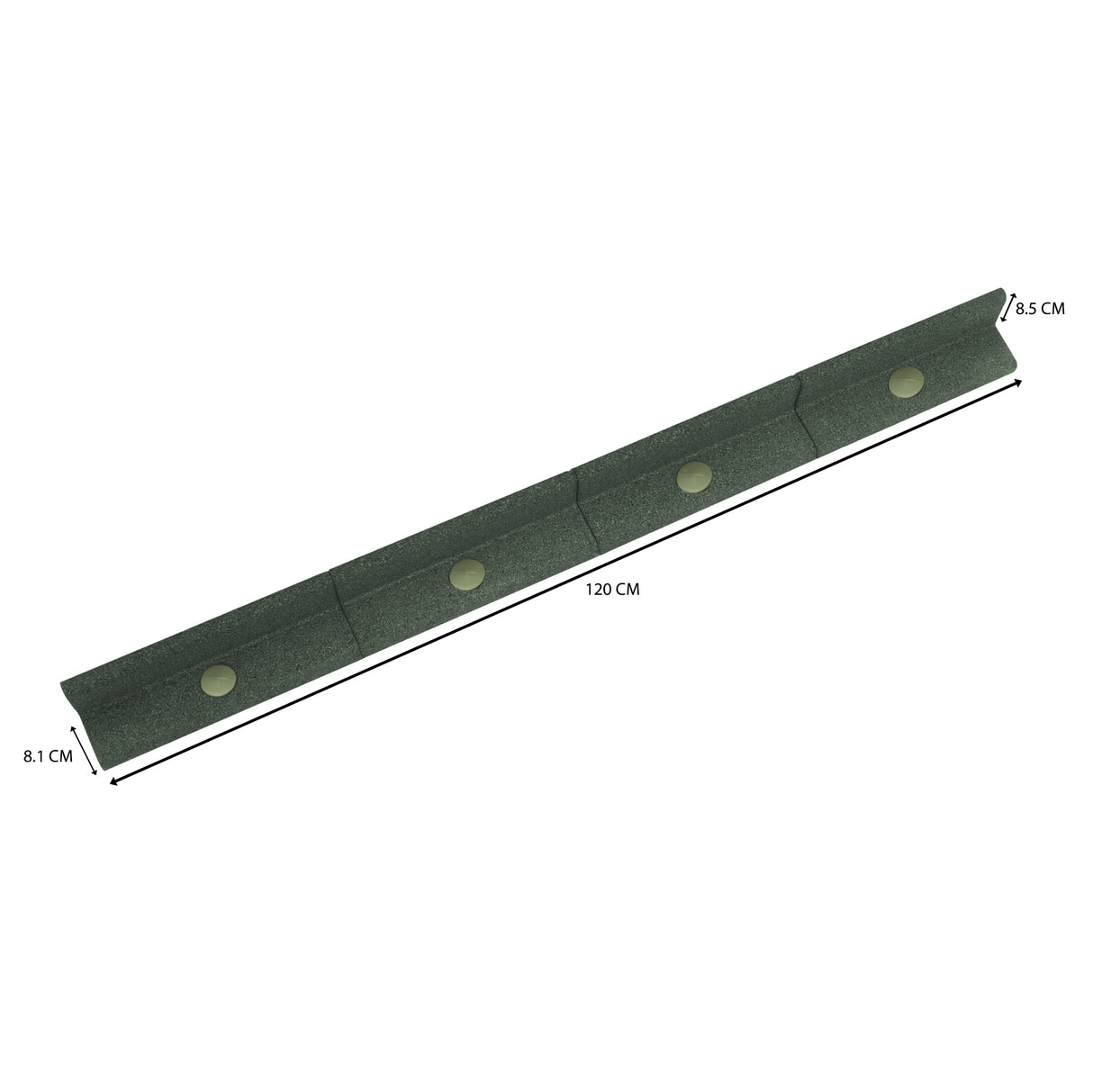 Lot de 4 Bordures de Jardin Flexibles en Caoutchouc 1,2 m & Maillet - Vert